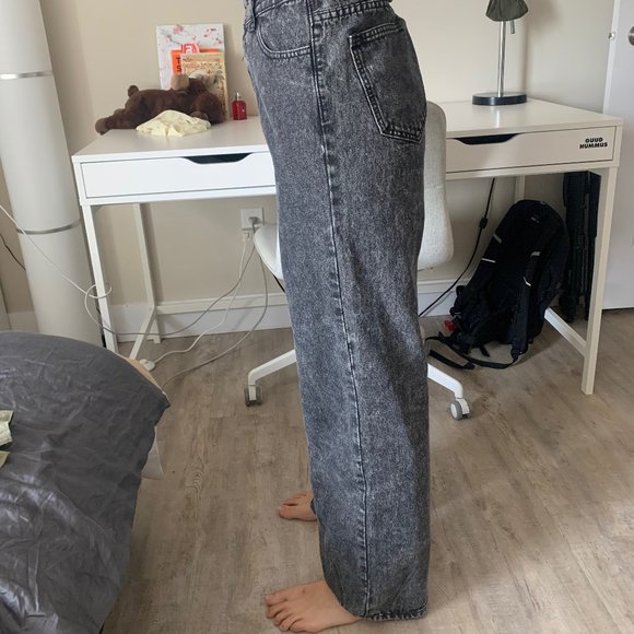 High Waist Straight Black Jeans - Picture 3 of 3